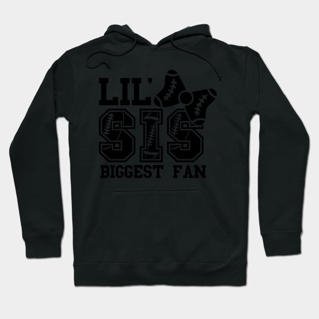 Lil sis biggest fan black Hoodie by busines_night